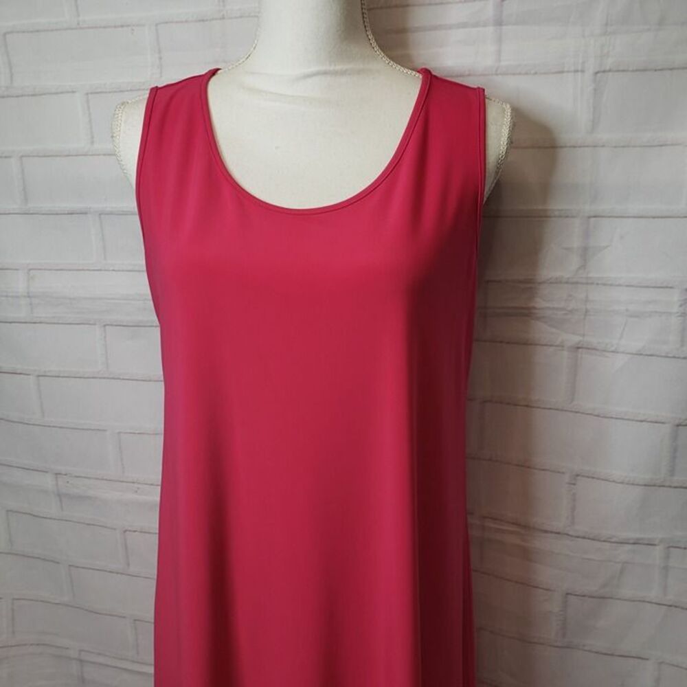 Sun Kim Sleeveless Pink Asymmetrical Scoop-Neck Dress New Size M Easy Casual - Picture 8 of 9